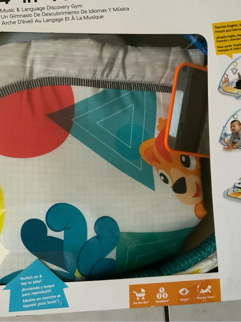 Fisher-Price 4-in-1 Kickin' Tunes Play Gym - Teal, Yellow, Red, Blue & Orange